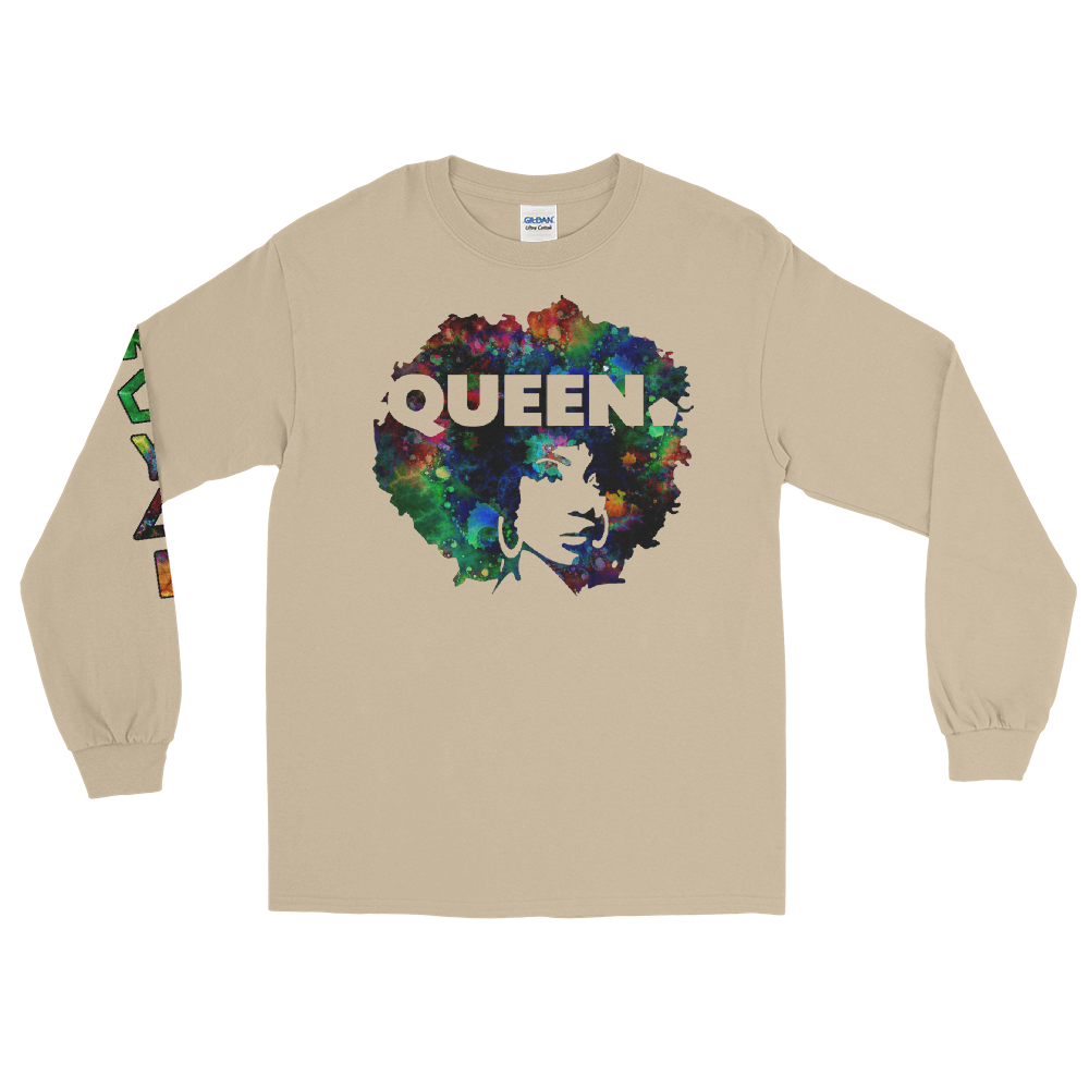 ROYAL. WEAR | 4 QUEENS Trippy Psychadelic GOD IS A BLACK WOMAN 1 unisex long tee 2 VARIETIES