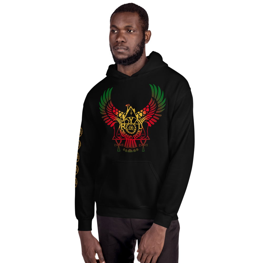 ROYAL. | RA PARTY | GRAND RISING Unisex Hoodie Nubian Flag And Gradient Varieties