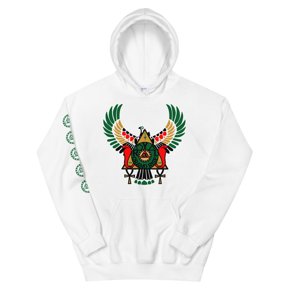 ROYAL. | RA PARTY | GRAND RISING Unisex Hoodie Nubian Flag And Gradient Varieties