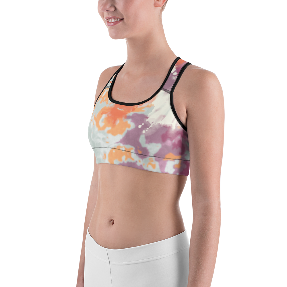 CRXWN | Drip or Dye Max 720 Pistachio HER Collection Acid Wash Tye Dye Sports Bra