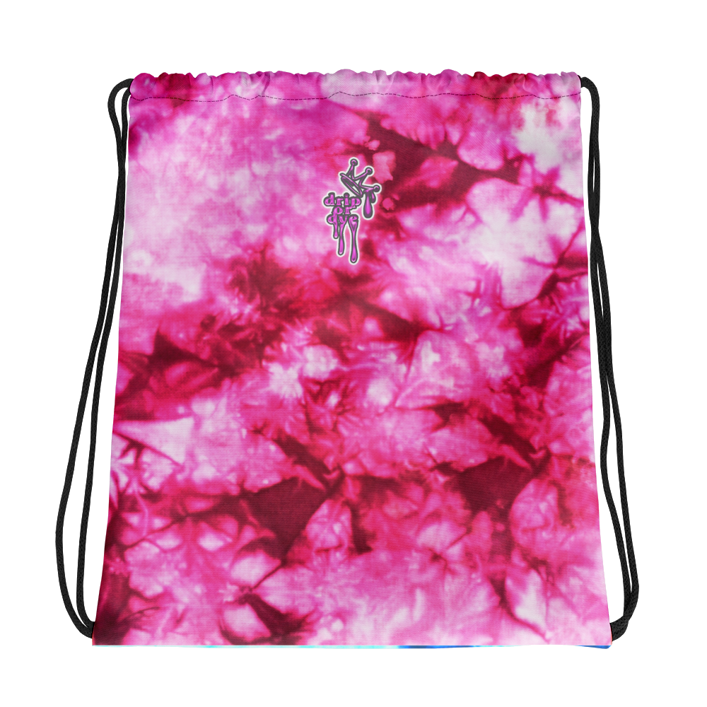 DRIP or DYE | Drawstring Bag Crackle Ice Tye Dye Acid Wash Pink N Blue
