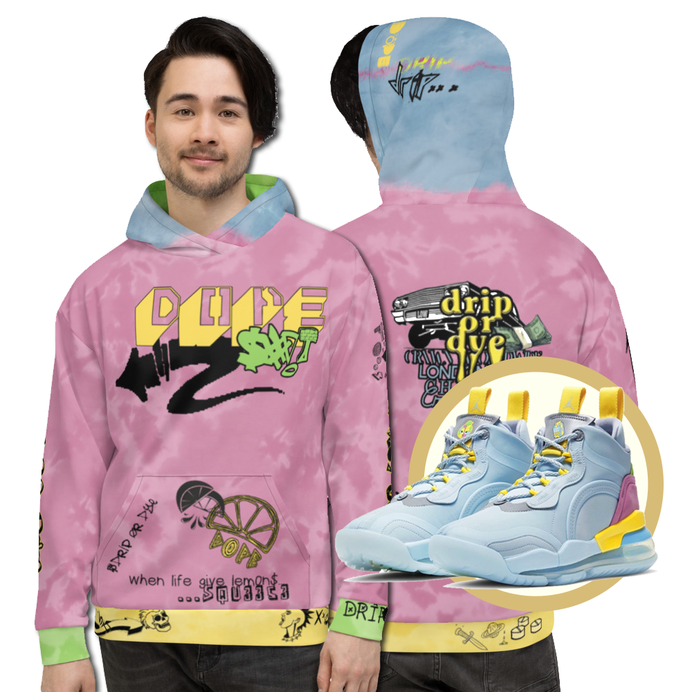 CRXWN | Drip or Dye Aerospace 720 Lyrical Lemon Dope Acid Wash UNISEX Hoodie 1