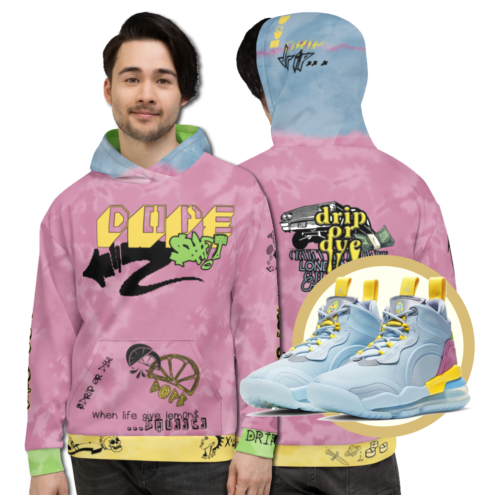 CRXWN | Drip or Dye Aerospace 720 Lyrical Lemon Dope Acid Wash UNISEX Hoodie 1