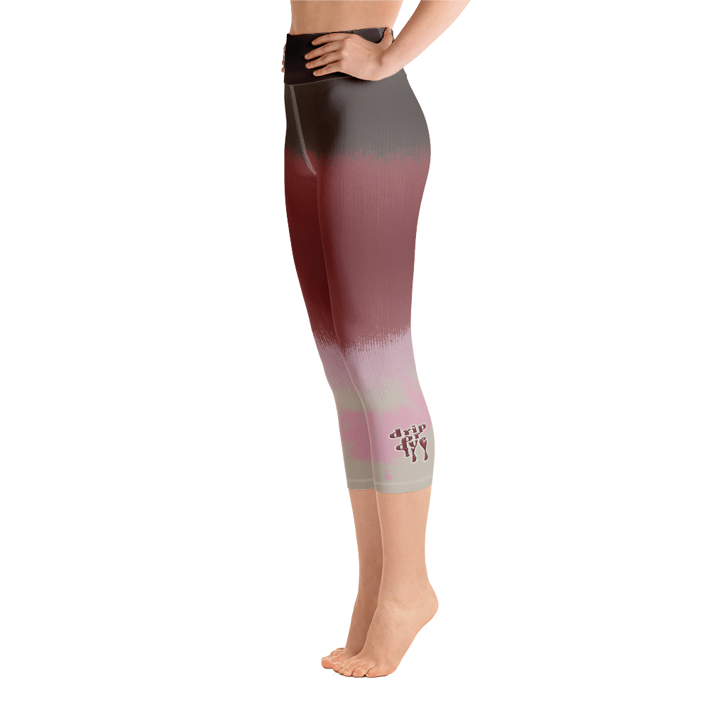 CRXWN | Drip or Dye Max 90 dqm bacon Acid Wash Ice Dye Yoga Capri Leggings