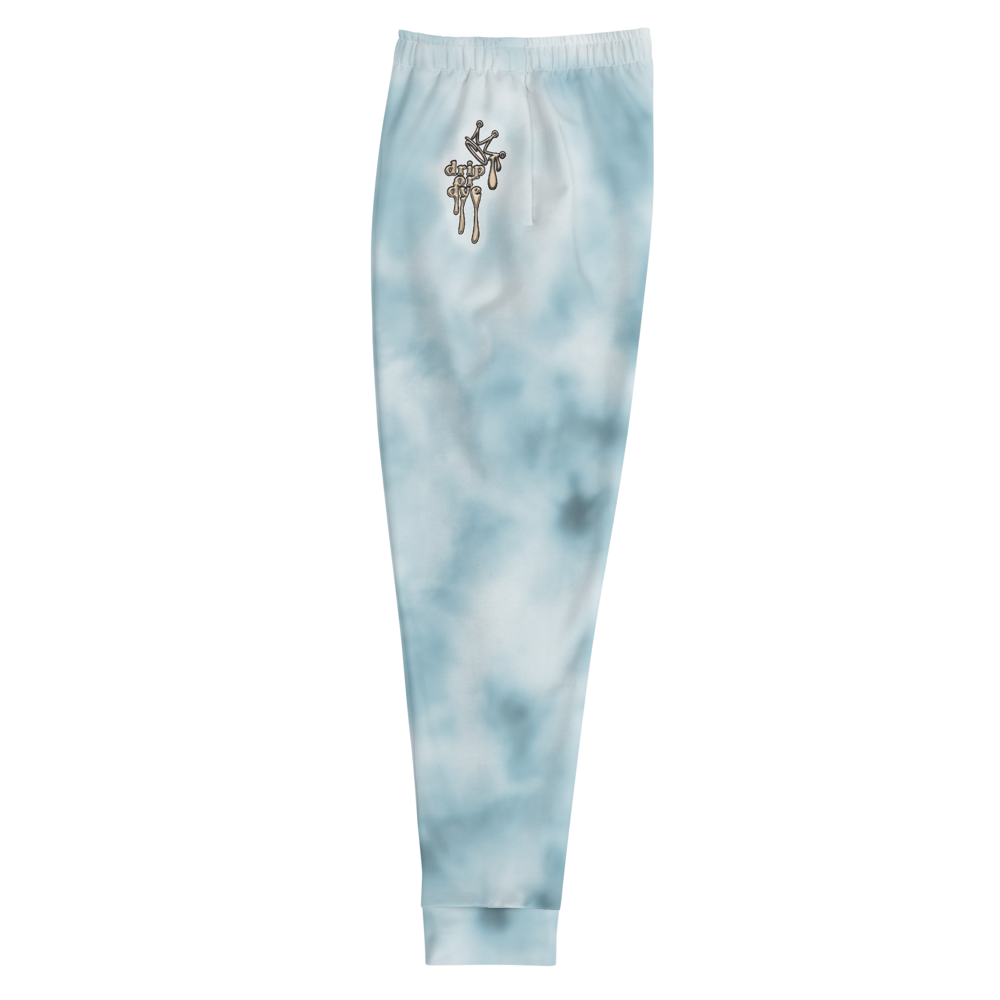 CRXWN | Drip or Dye Ice Blue Sky Linen Ice Dye UNISEX Jogger Hearts Around the World Live Love Laugh