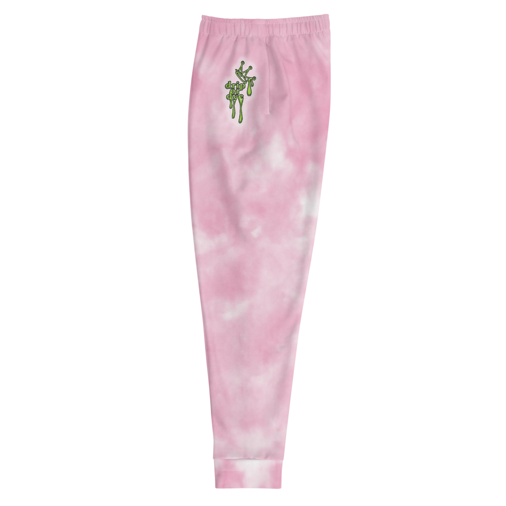 CRXWN | Drip or Dye Miami Nights Pink Foam Ice Dye UNISEX Joggers Hearts Around the World Live Love Laugh