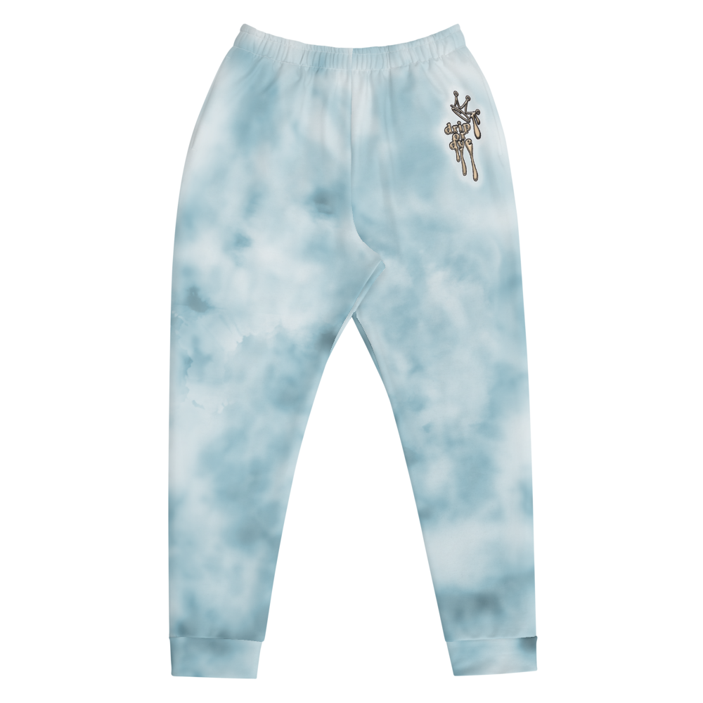 CRXWN | Drip or Dye Ice Blue Sky Linen Ice Dye UNISEX Jogger Hearts Around the World Live Love Laugh