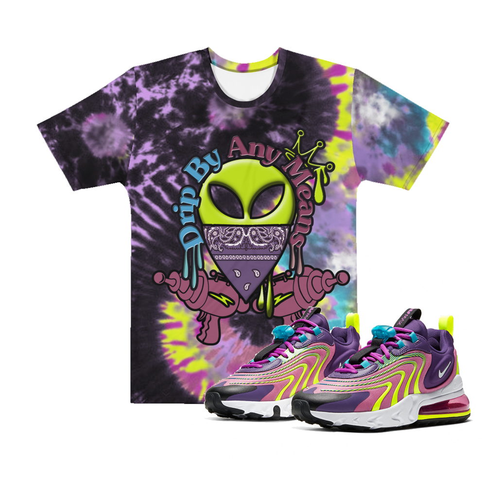 CRXWN | Drip or Dye Custom Tie Dye Crew Neck Jersey Tee 270 React