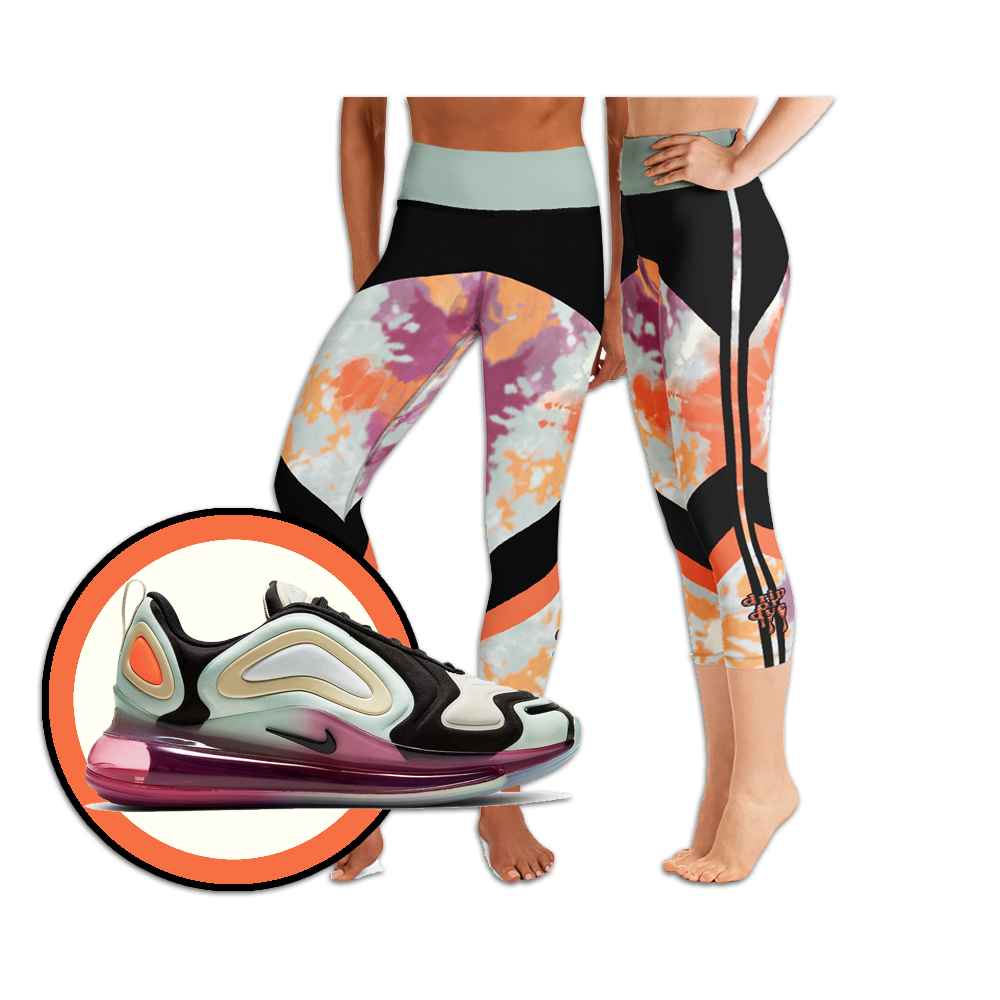 CRXWN | Drip or Dye Max 720 Pistachio HER Collection Acid Wash Tye Dye Yoga Capri Leggings