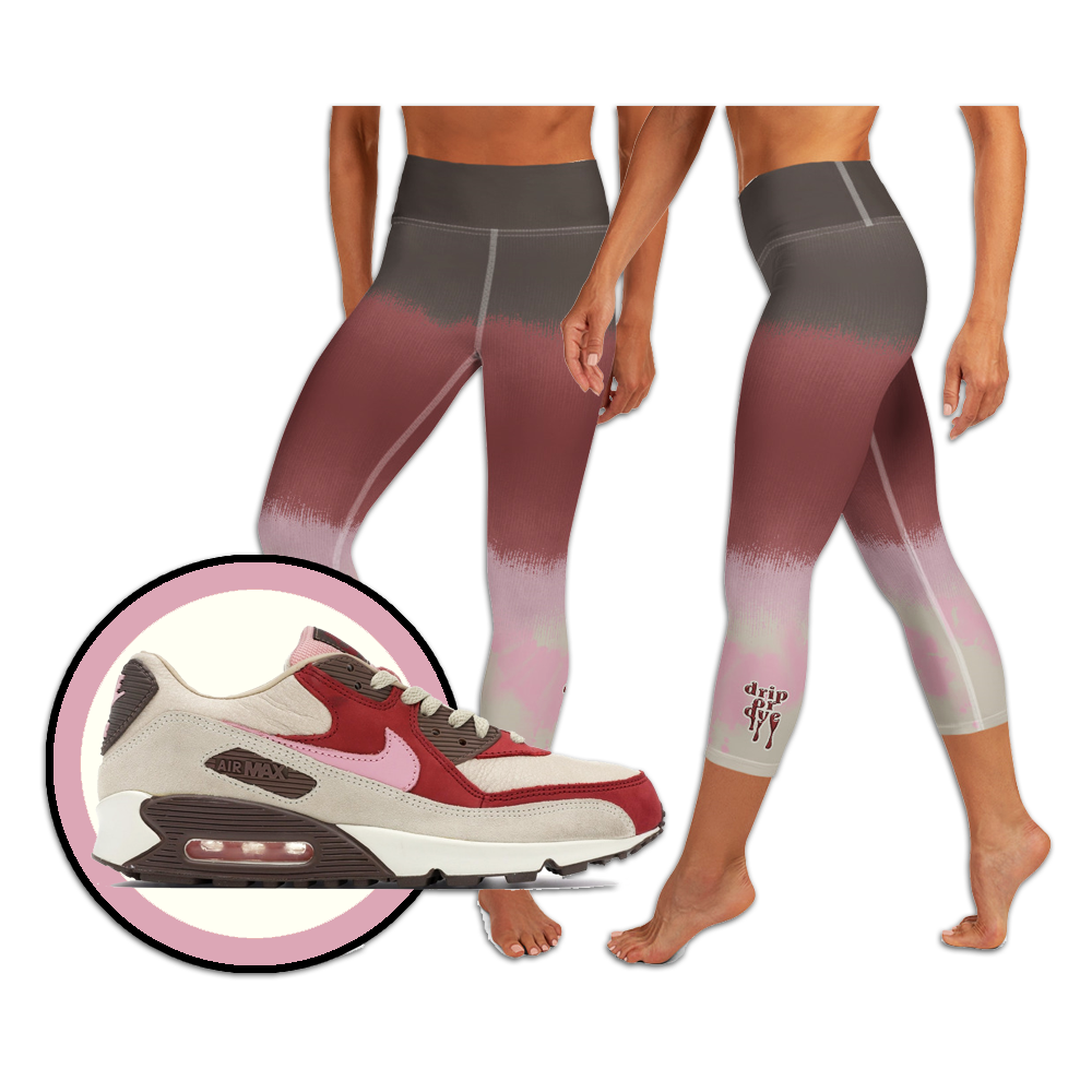 CRXWN | Drip or Dye Max 90 dqm bacon Acid Wash Ice Dye Yoga Capri Leggings