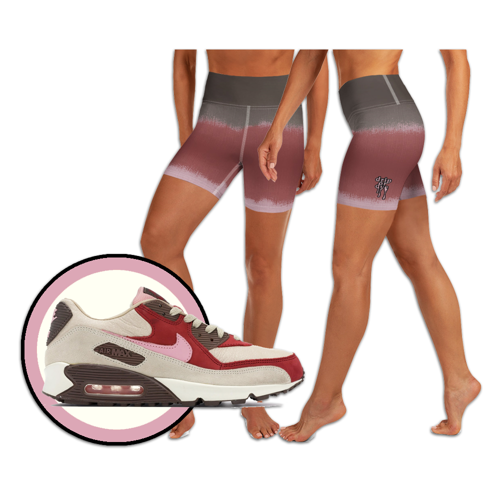 CRXWN | Drip or Dye Max 90 dqm bacon Acid Wash Ice Dye Yoga Shorts
