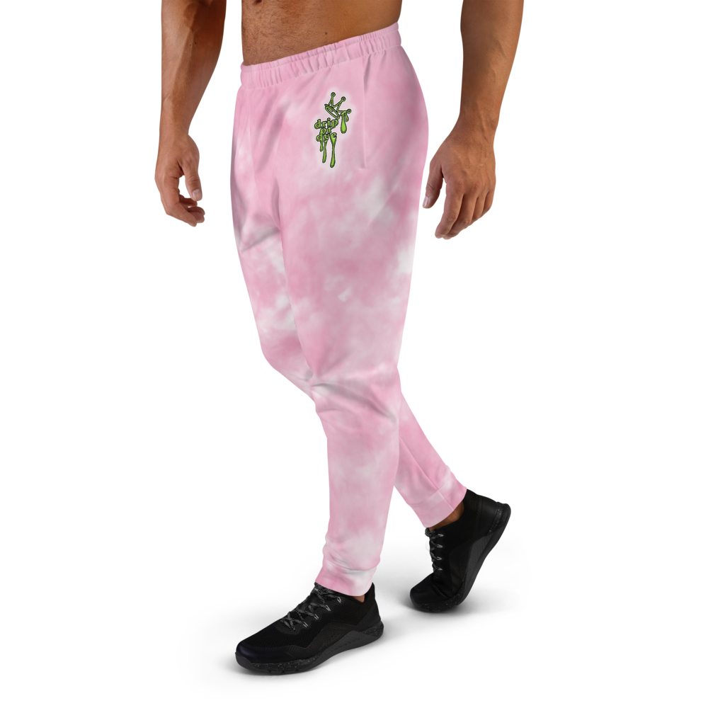 CRXWN | Drip or Dye Miami Nights Pink Foam Ice Dye UNISEX Joggers Hearts Around the World Live Love Laugh