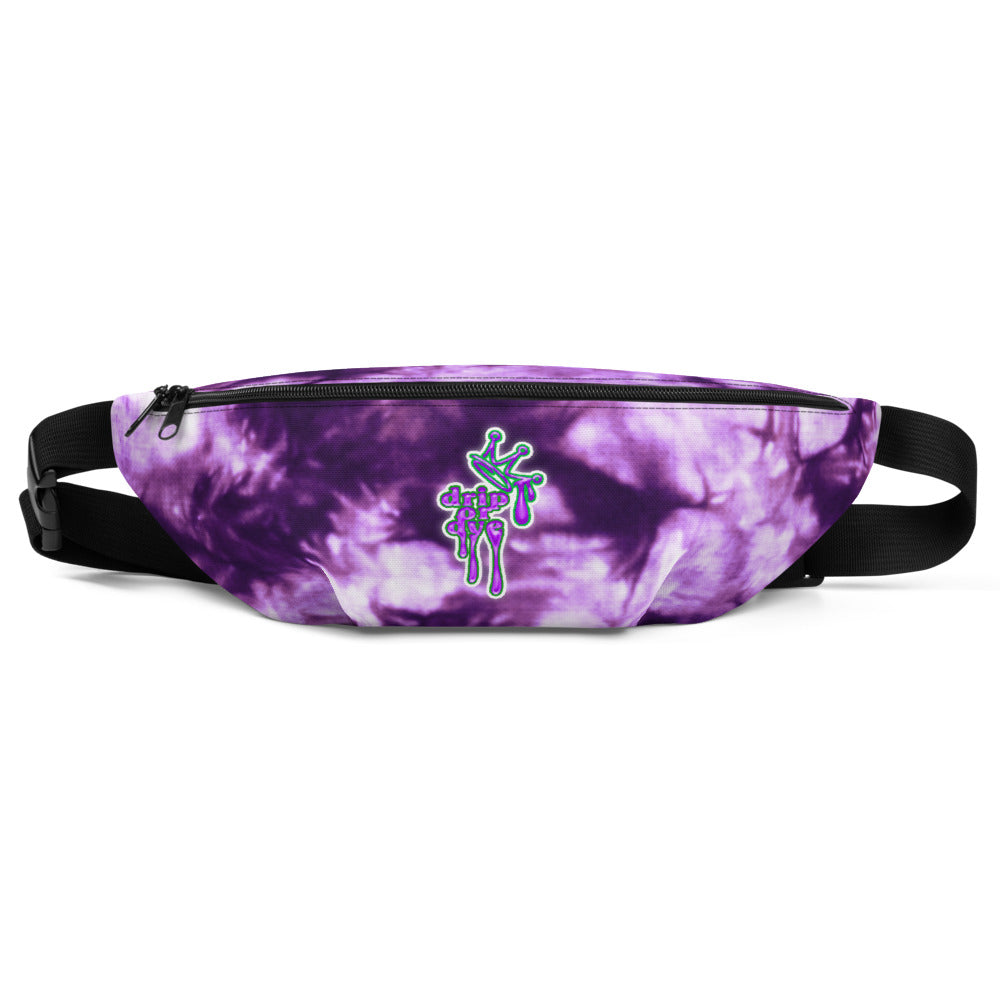 DRIP or DYE | Custom Crackle Ice Tye Dye Acid Wash Indigo Ink Custom Fanny Pack UNISEX Crossbody