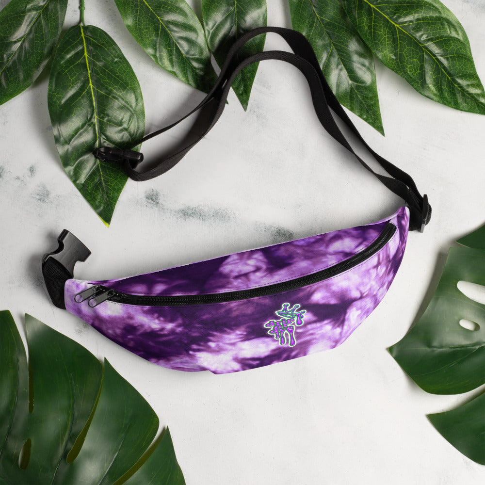 DRIP or DYE | Custom Crackle Ice Tye Dye Acid Wash Indigo Ink Custom Fanny Pack UNISEX Crossbody
