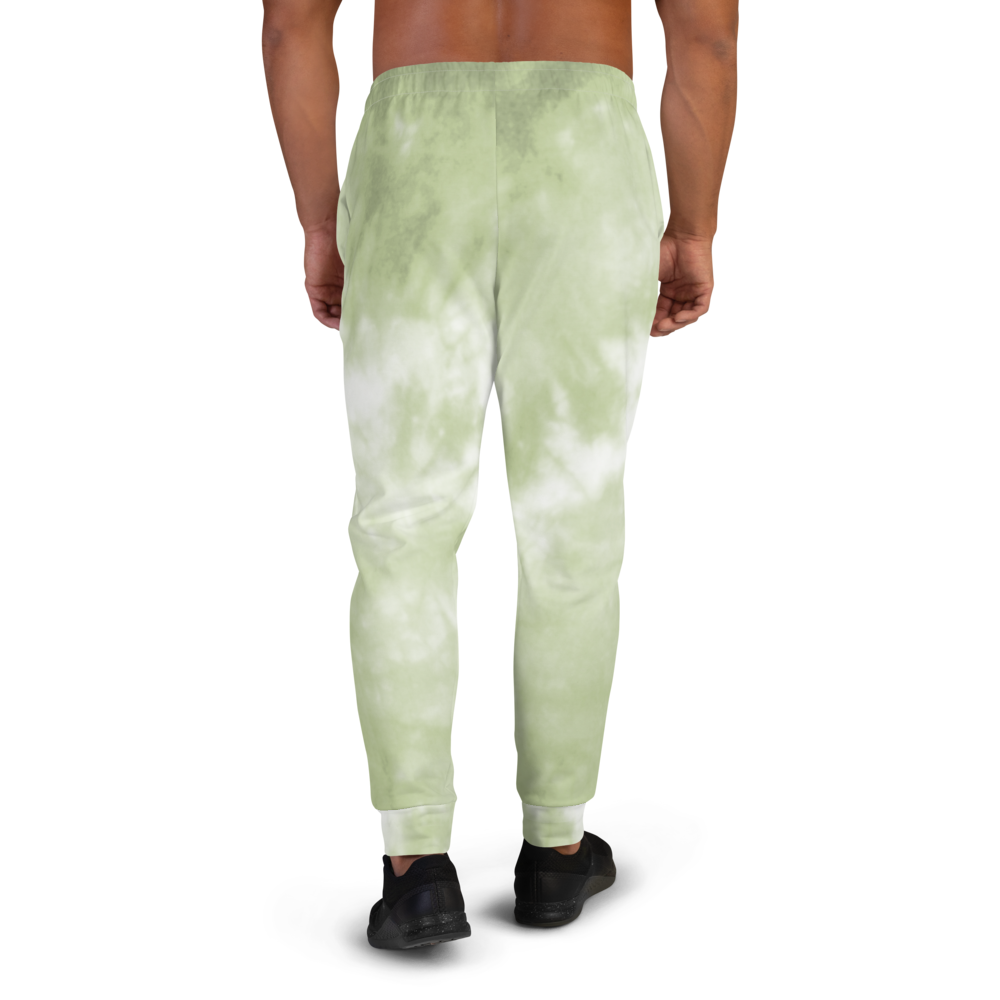 CRXWN | Drip or Dye Moss Green Ice Dye UNISEX Joggers Hearts Around the World Live Love Laugh