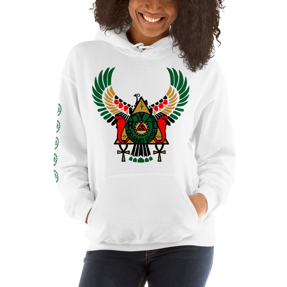 ROYAL. | RA PARTY | GRAND RISING Unisex Hoodie Nubian Flag And Gradient Varieties