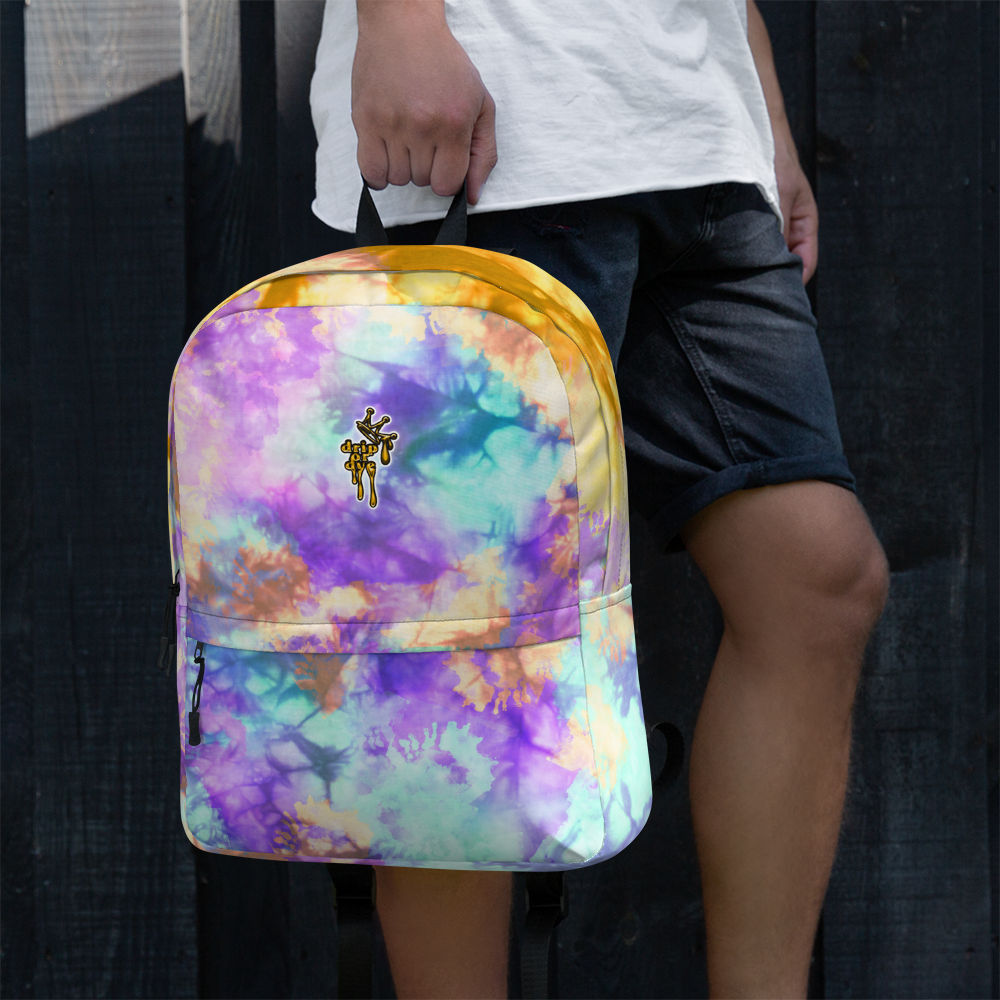 DRIP OR DYE | Cosmic Crush Ice Krackle Crystal Color Cloud Tie Dye Teal Purple Lite Backpack