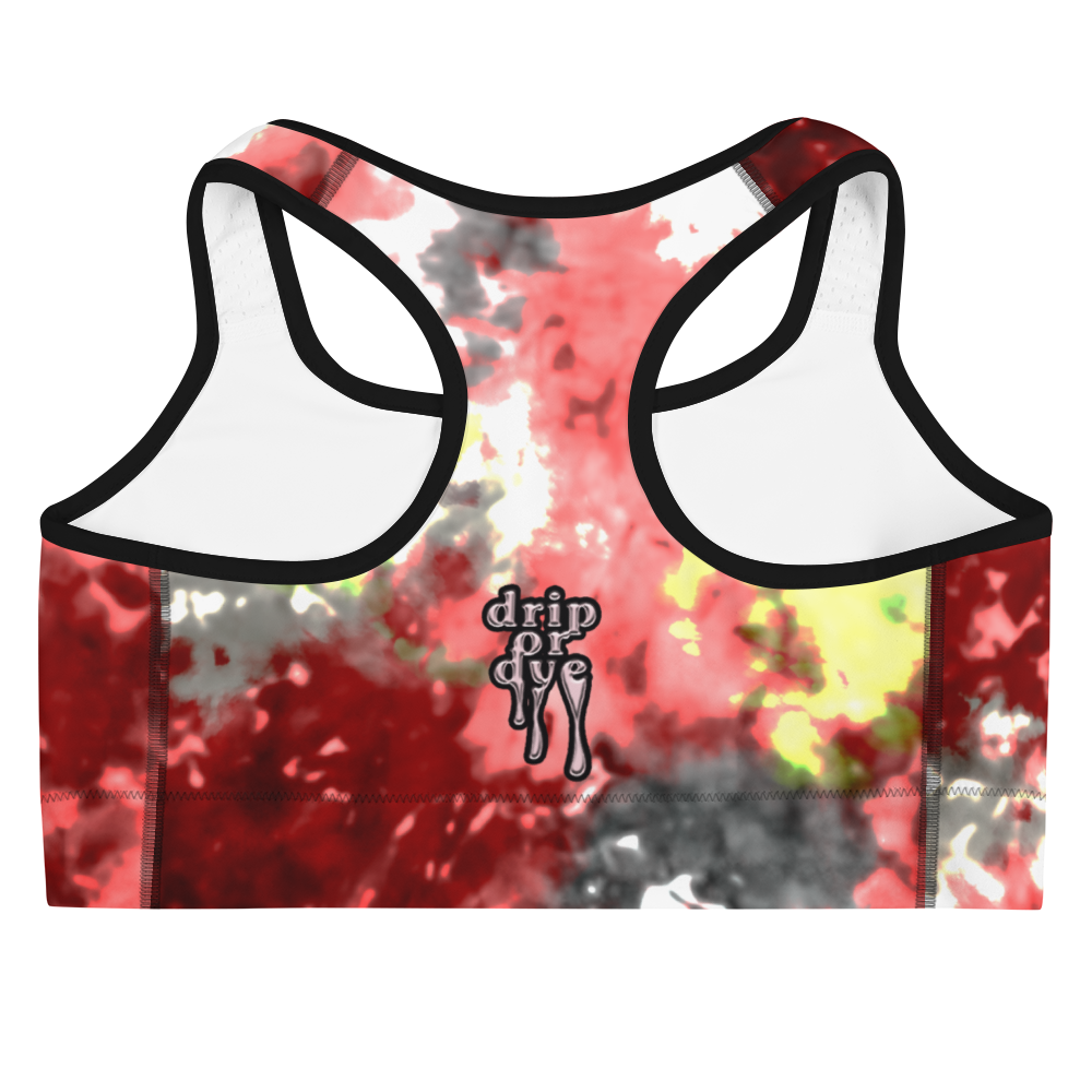 CRXWN | Drip or Dye Max Verona Guava Ice HER Collection Acid Wash Tye Dye Sports Bra
