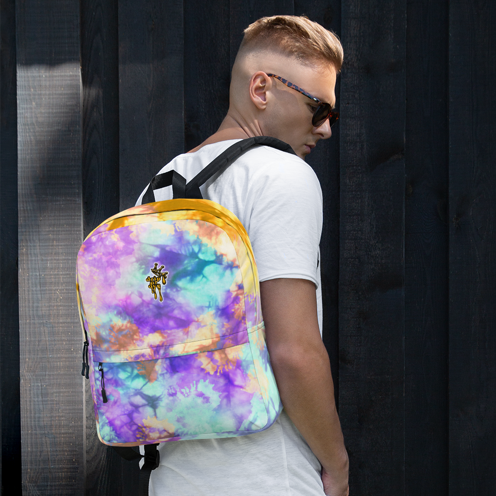 DRIP OR DYE | Cosmic Crush Ice Krackle Crystal Color Cloud Tie Dye Teal Purple Lite Backpack