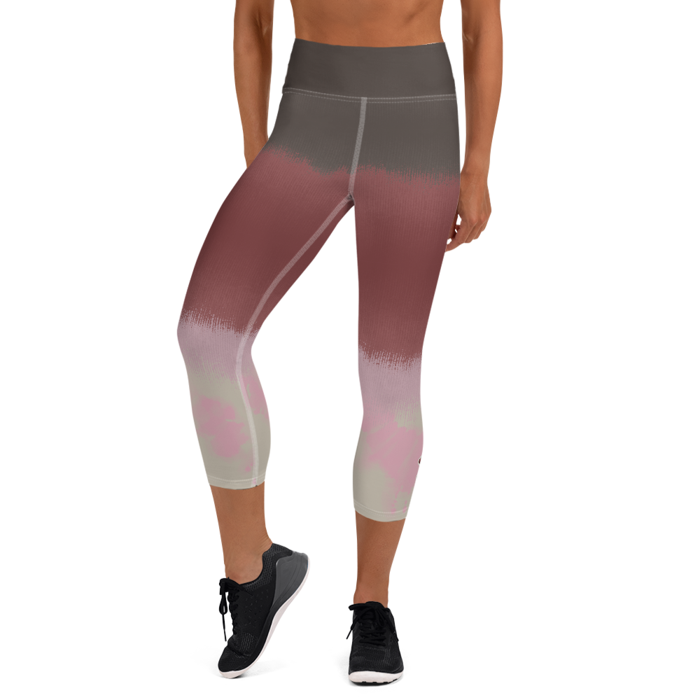 CRXWN | Drip or Dye Max 90 dqm bacon Acid Wash Ice Dye Yoga Capri Leggings