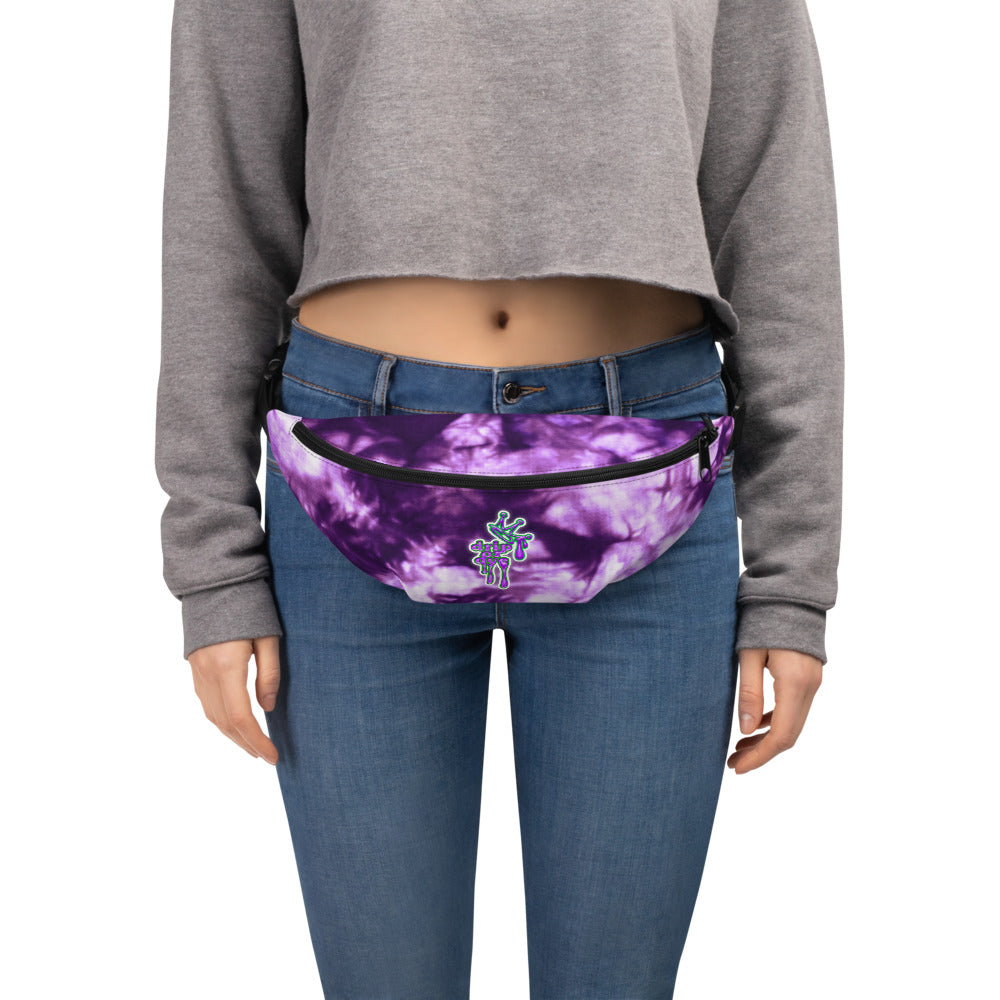 DRIP or DYE | Custom Crackle Ice Tye Dye Acid Wash Indigo Ink Custom Fanny Pack UNISEX Crossbody