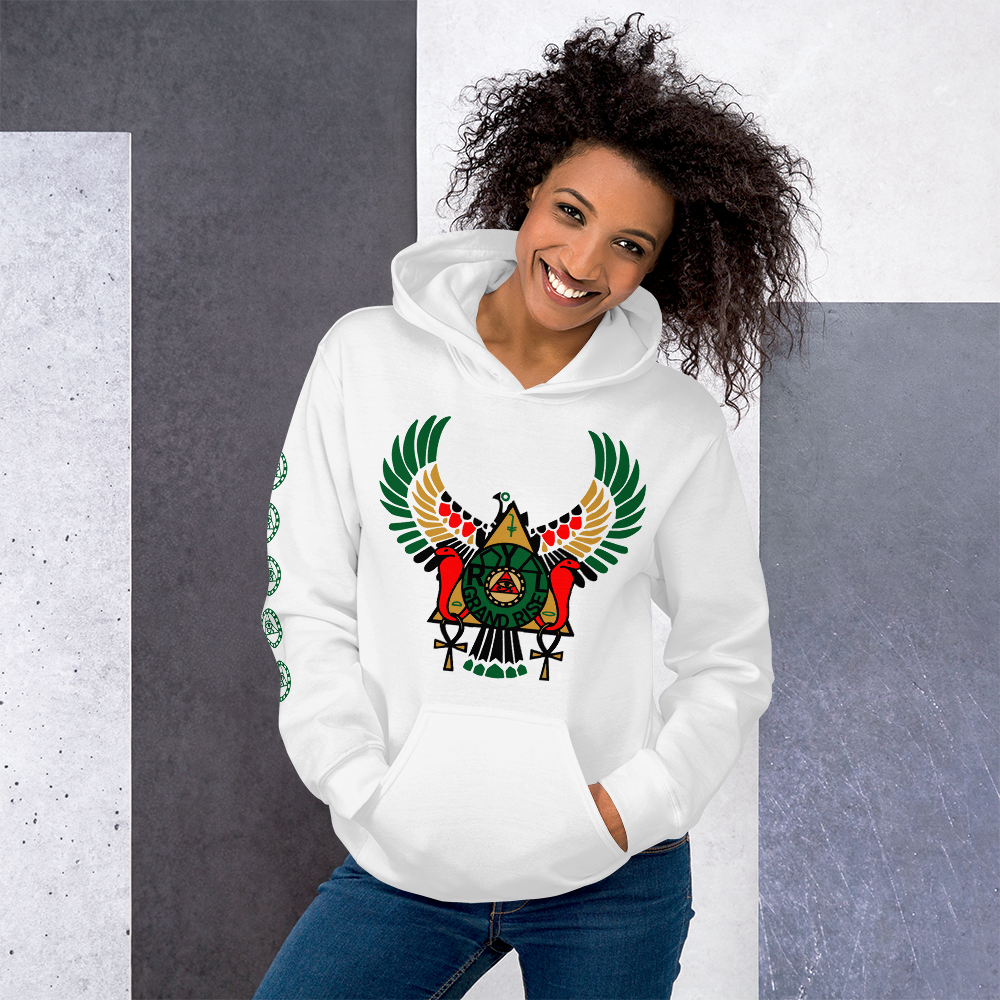 ROYAL. | RA PARTY | GRAND RISING Unisex Hoodie Nubian Flag And Gradient Varieties