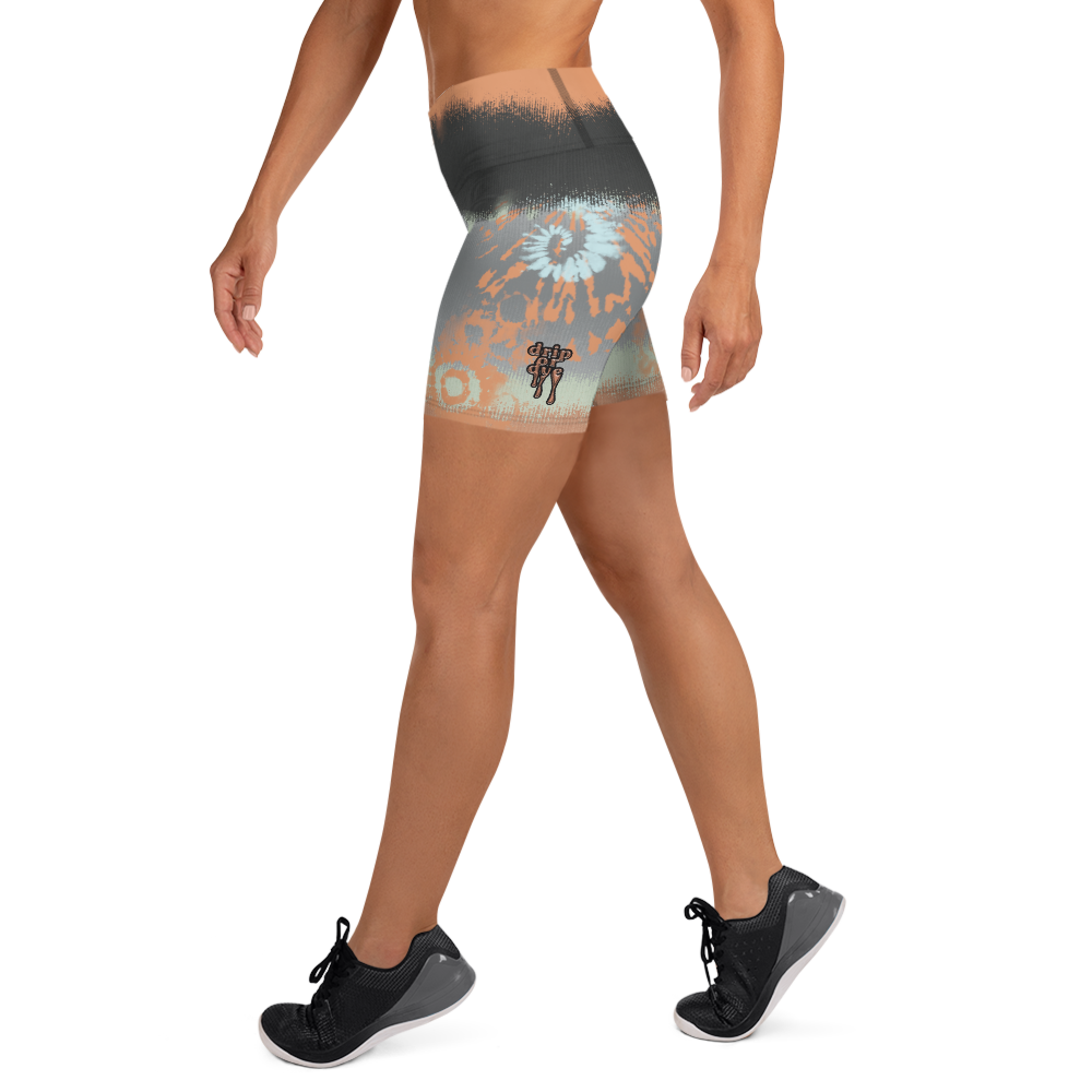 CRXWN | Drip Or Dye SB High Spectrum Easter Ombre Tye Dye Yoga Shorts Venice Beach VIbez