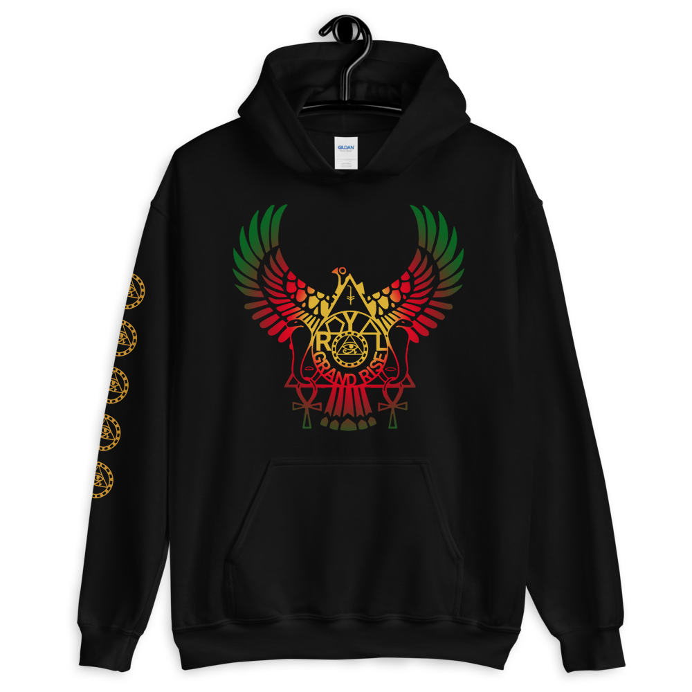 ROYAL. | RA PARTY | GRAND RISING Unisex Hoodie Nubian Flag And Gradient Varieties