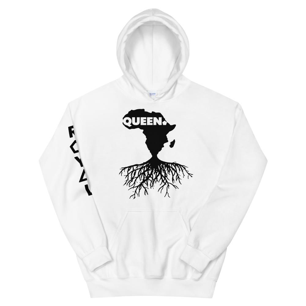 ROYAL. | Nu Afrique CRXWN and ROOTS | Queen Hoodie Black (2 VARIETIES)