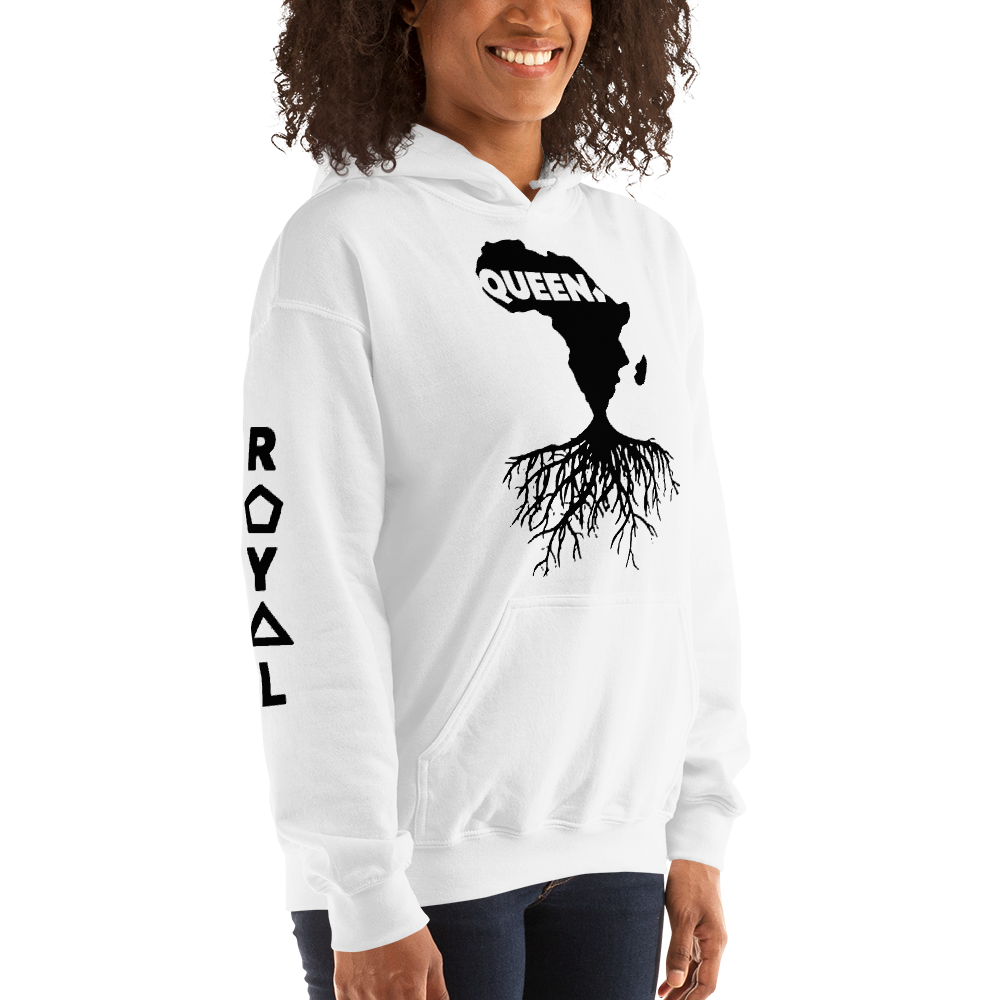 ROYAL. | Nu Afrique CRXWN and ROOTS | Queen Hoodie Black (2 VARIETIES)