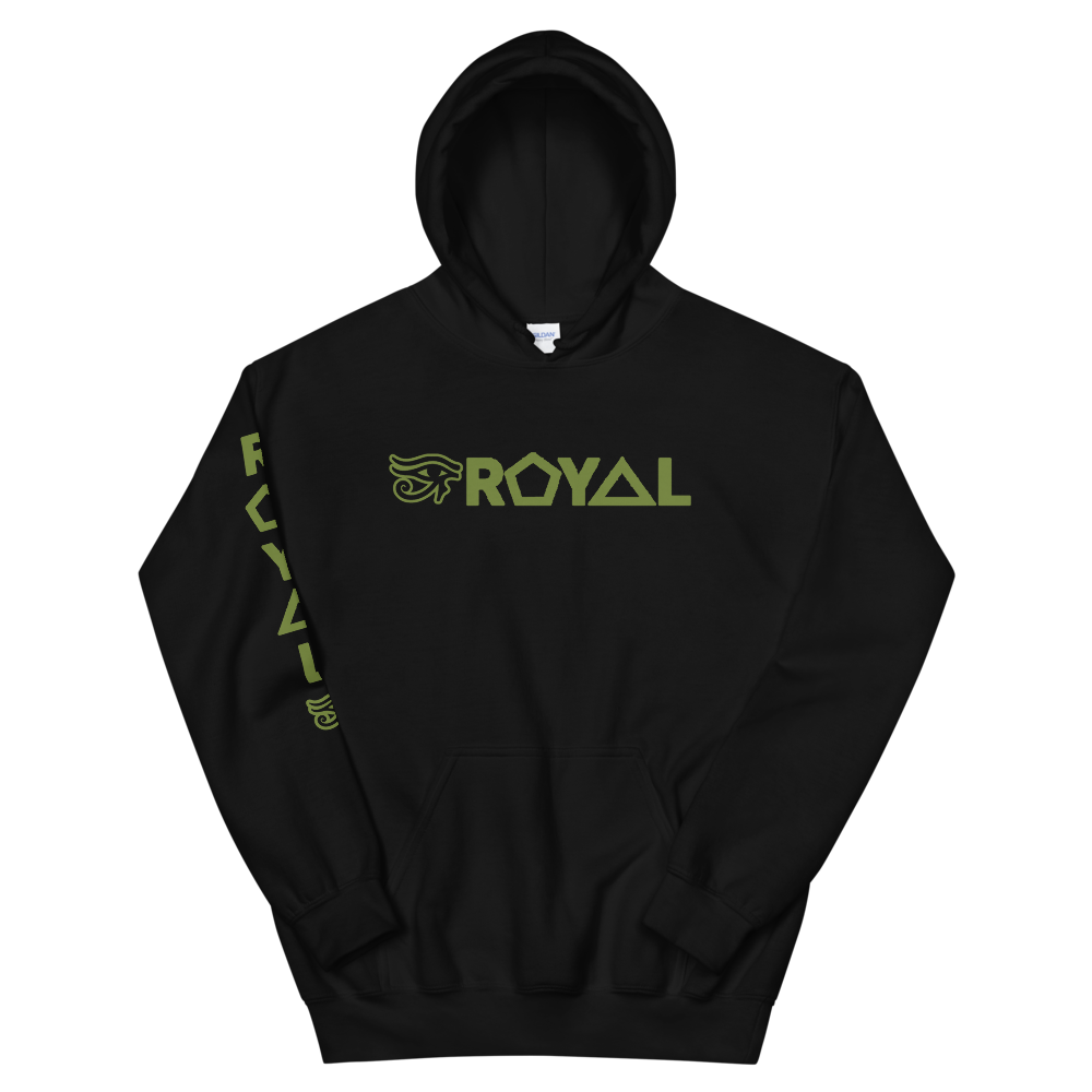 ROYAL. | Urban Resort | RA PARTY ROYAL EMBLEM Unisex Heavy Blend Hoodie OLIVES N MONEY TREES