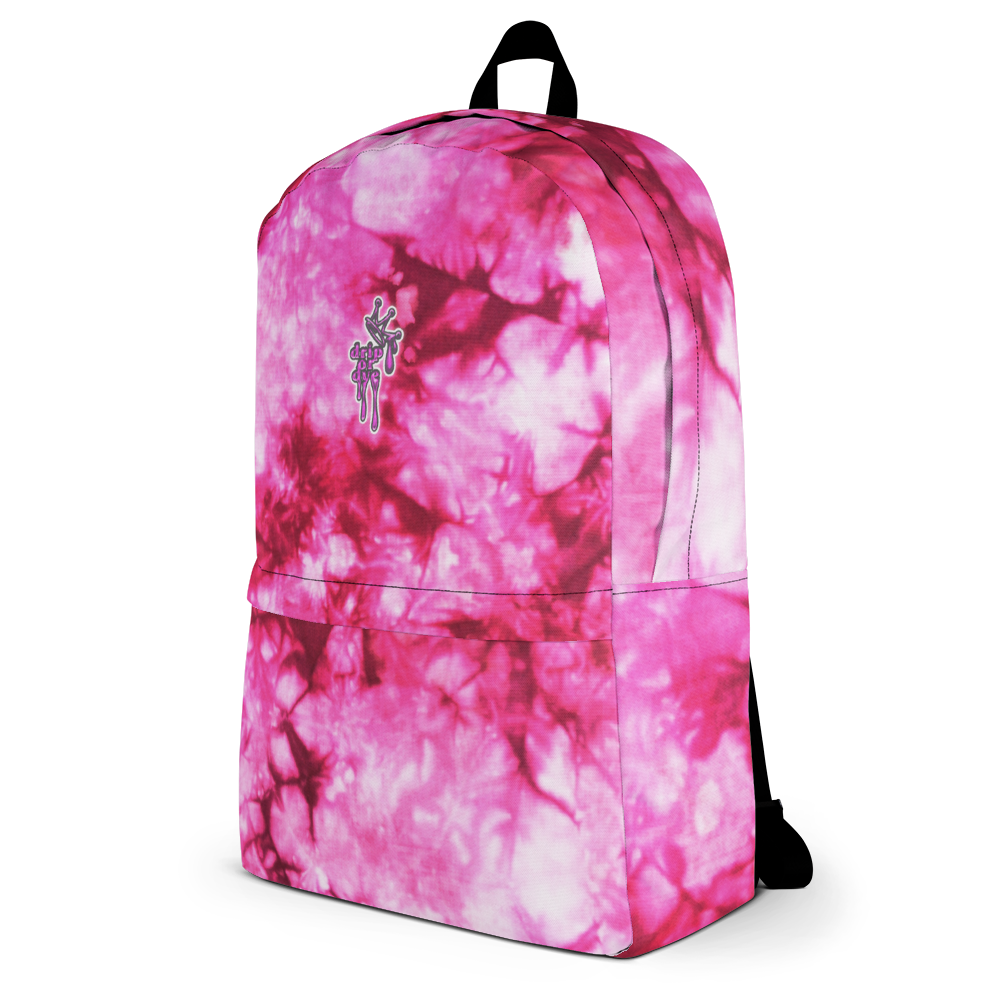 DRIP OR DYE | Cosmic Pynk Crush Ice Krackle Crystal Pink Color Cloud Tie Dye Lite Backpack