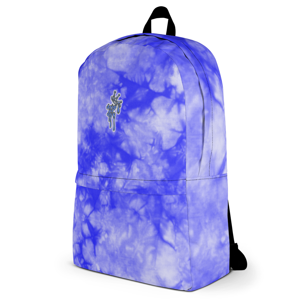 DRIP OR DYE | Cosmic Blue Crush Ice Krackle Crystal Royal Blue Color Cloud Tie Dye Lite Backpack