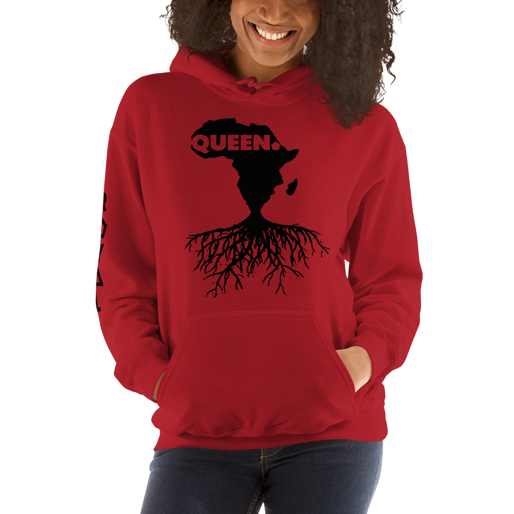 ROYAL. | Nu Afrique CRXWN and ROOTS | Queen Hoodie Black (2 VARIETIES)