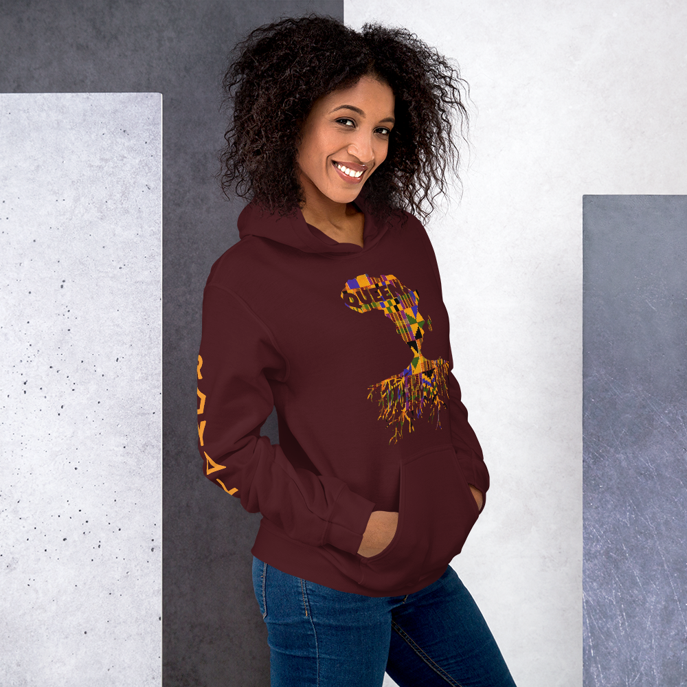 ROYAL. | Nu Afrique CRXWN and ROOTS | Queen Hoodie Kente (4 VARIETIES)