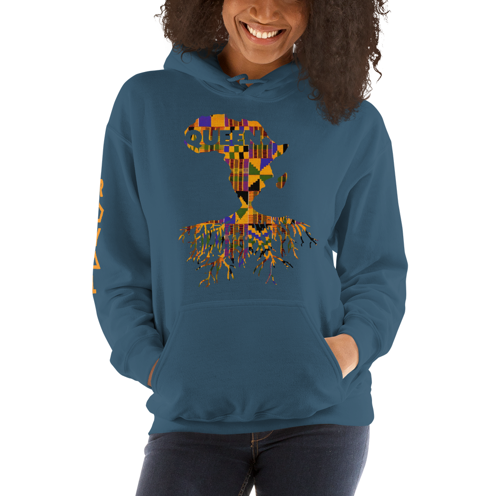 ROYAL. | Nu Afrique CRXWN and ROOTS | Queen Hoodie Kente (4 VARIETIES)