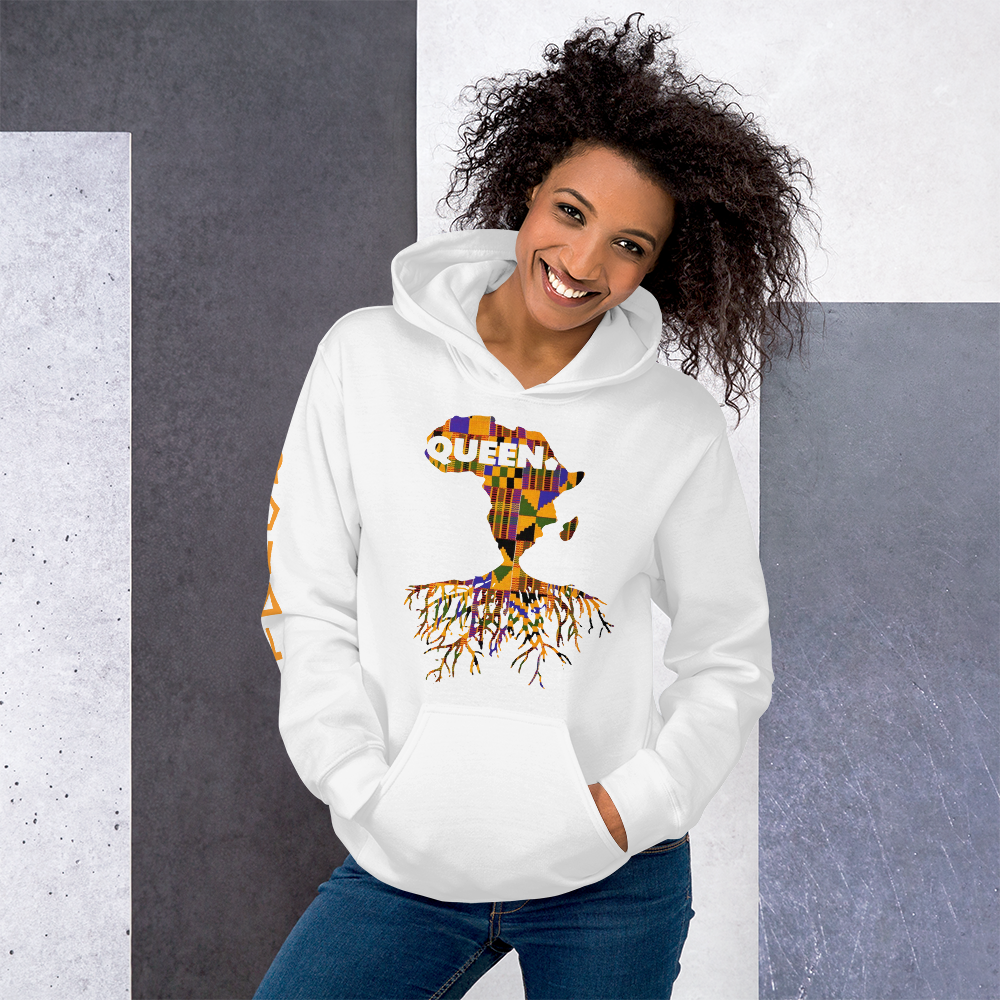 ROYAL. | Nu Afrique CRXWN and ROOTS | Queen Hoodie Kente (4 VARIETIES)