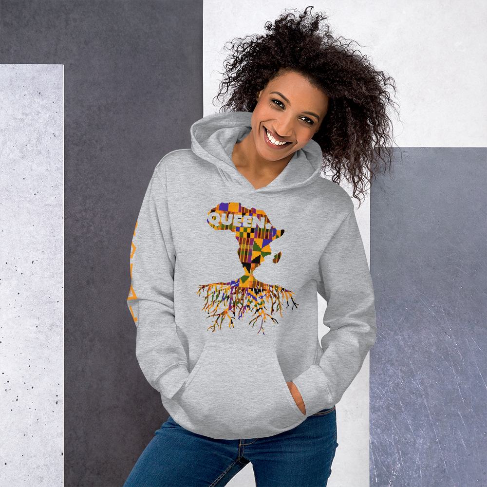 ROYAL. | Nu Afrique CRXWN and ROOTS | Queen Hoodie Kente (4 VARIETIES)