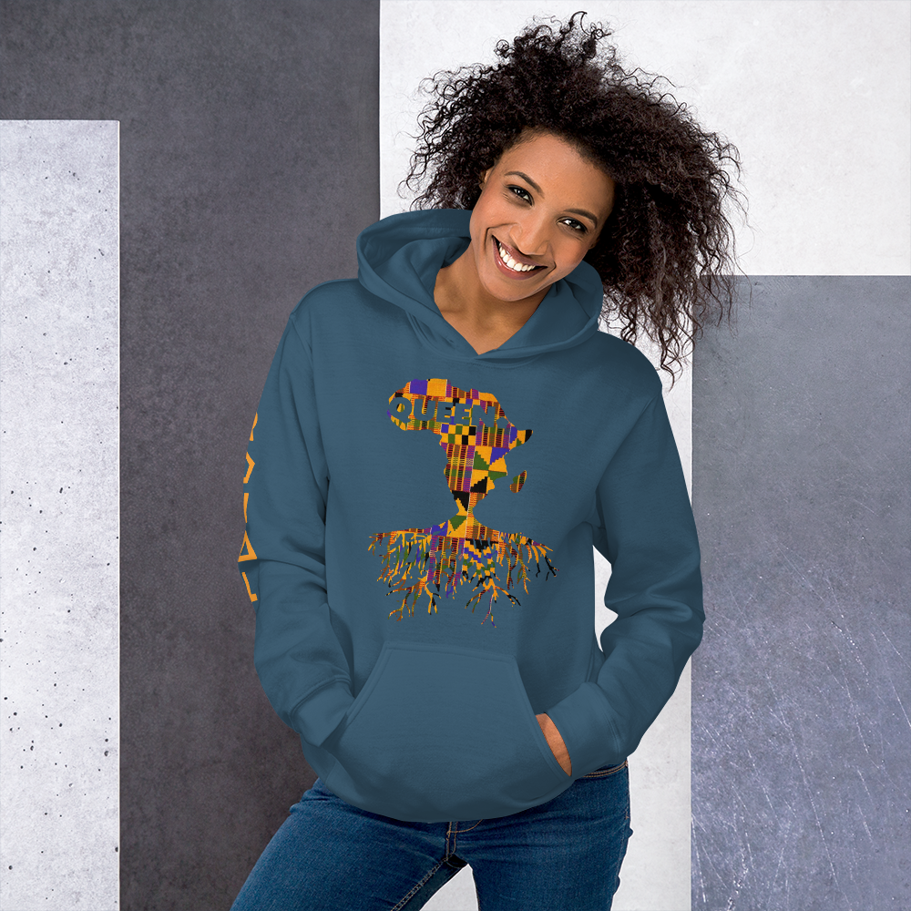 ROYAL. | Nu Afrique CRXWN and ROOTS | Queen Hoodie Kente (4 VARIETIES)