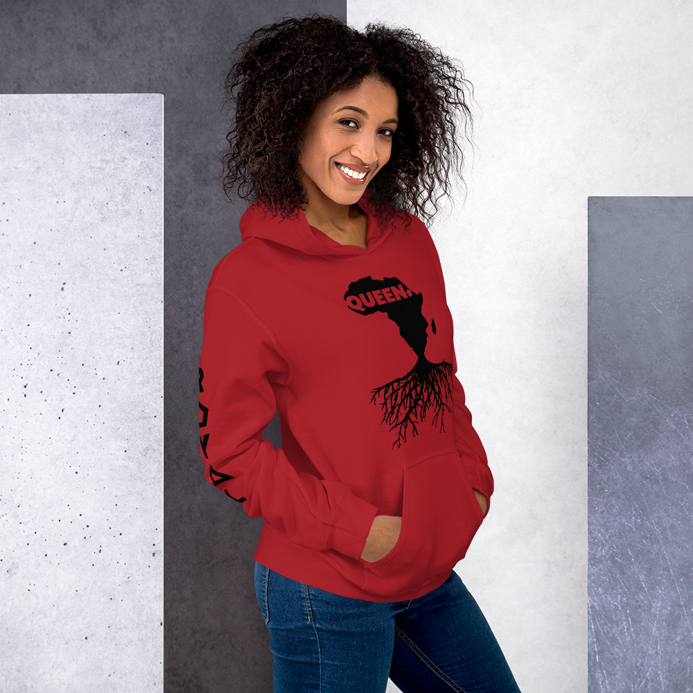 ROYAL. | Nu Afrique CRXWN and ROOTS | Queen Hoodie Black (2 VARIETIES)