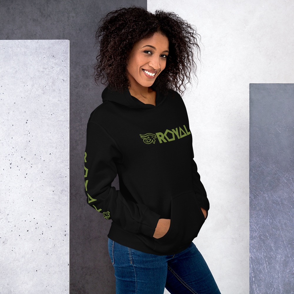 ROYAL. | Urban Resort | RA PARTY ROYAL EMBLEM Unisex Heavy Blend Hoodie OLIVES N MONEY TREES