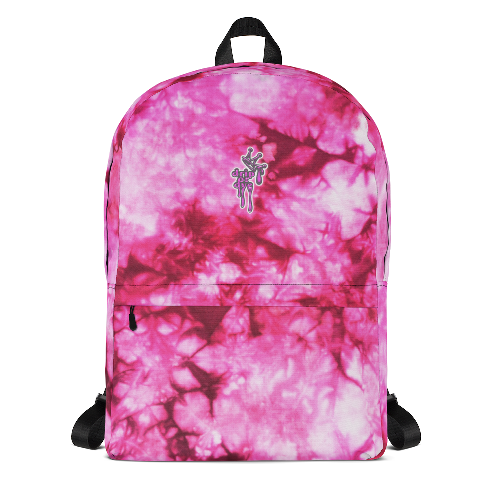 DRIP OR DYE | Cosmic Pynk Crush Ice Krackle Crystal Pink Color Cloud Tie Dye Lite Backpack