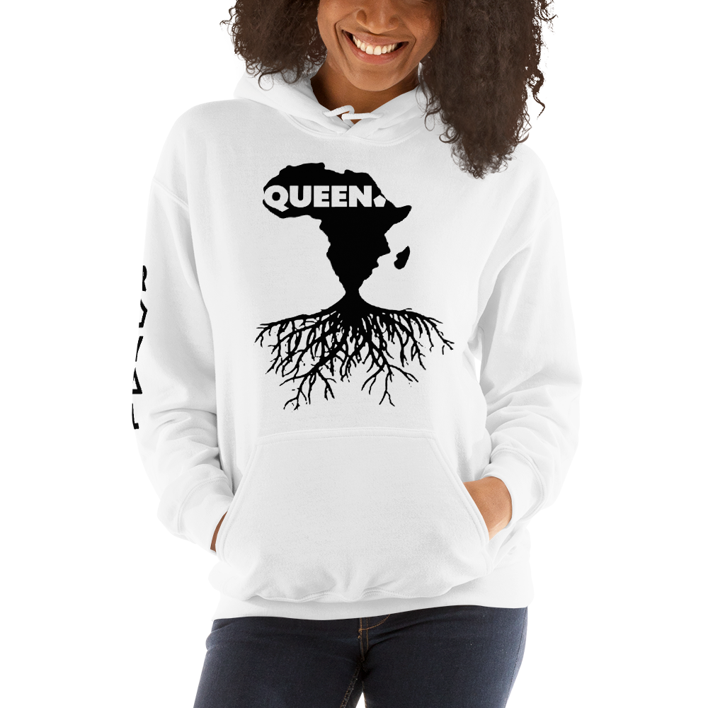ROYAL. | Nu Afrique CRXWN and ROOTS | Queen Hoodie Black (2 VARIETIES)