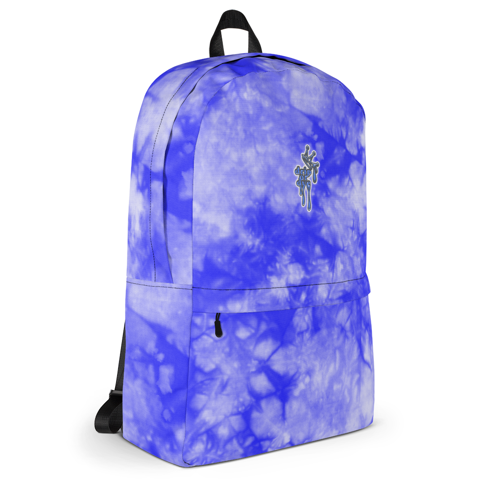 DRIP OR DYE | Cosmic Blue Crush Ice Krackle Crystal Royal Blue Color Cloud Tie Dye Lite Backpack