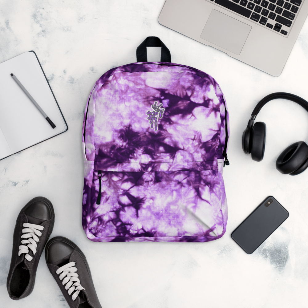 DRIP OR DYE | Cosmic Crush Ice Krackle Crystal Color Cloud Tie Dye Indigo Ink Lite Backpack