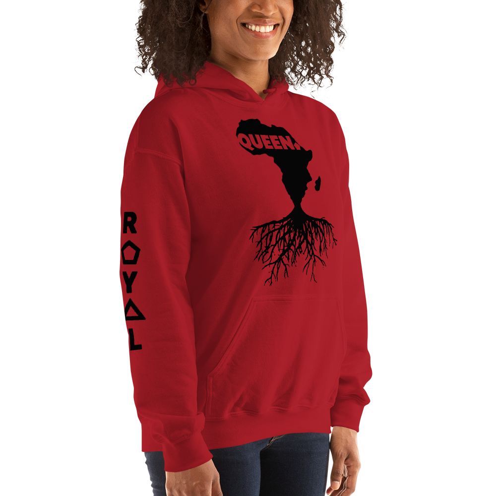 ROYAL. | Nu Afrique CRXWN and ROOTS | Queen Hoodie Black (2 VARIETIES)
