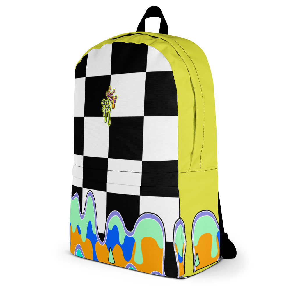 DRIP OR DYE | Checker Drip Backpack Dandelion Yellow