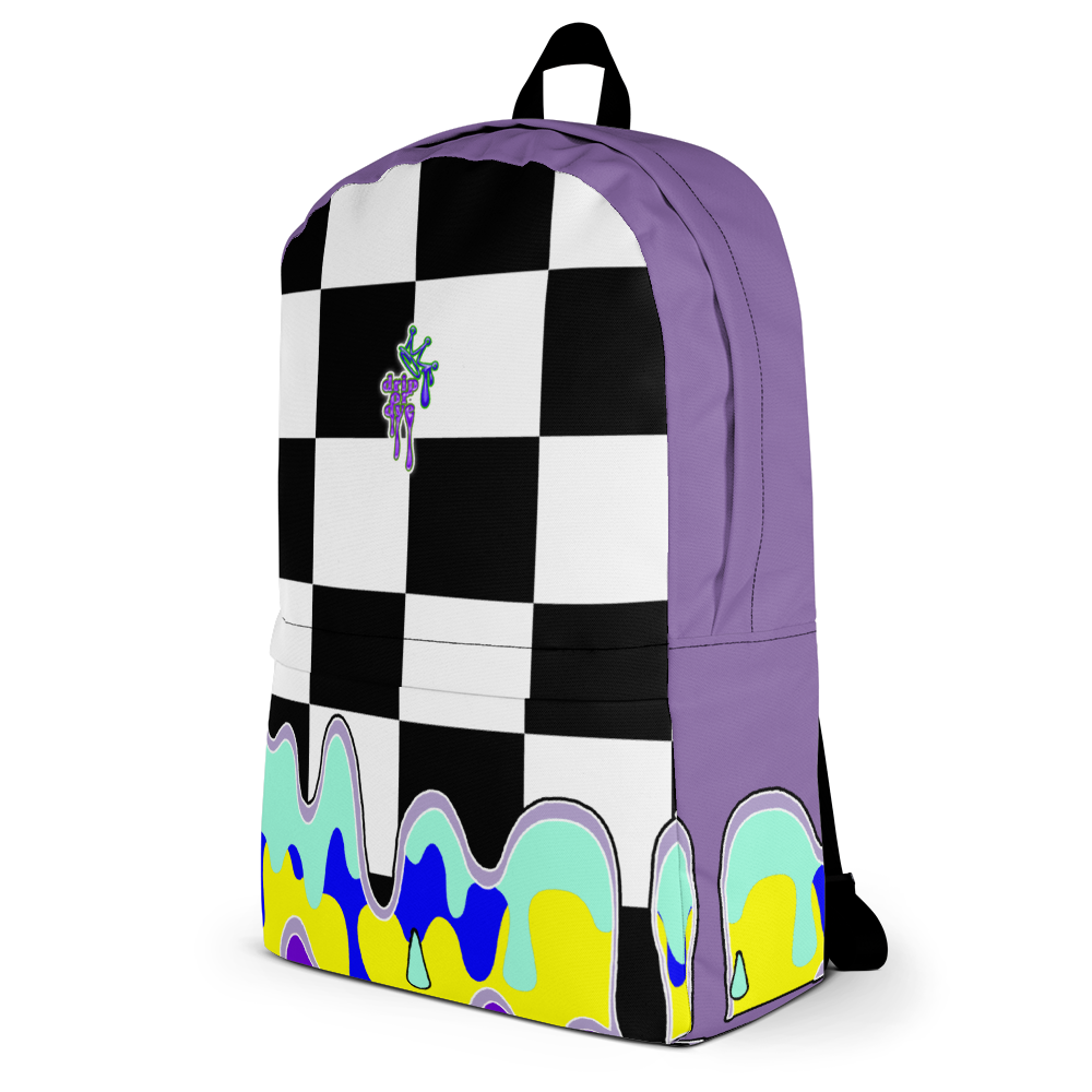 DRIP OR DYE | Checker Drip Backpack Purple Reign