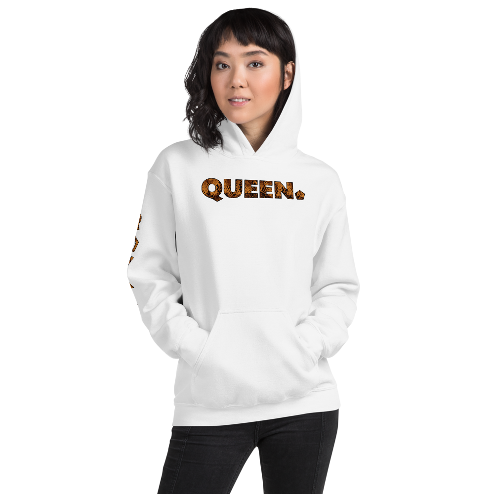 ROYAL. WEAR | HUMAN-IMAL QUEEN COBRA HOODIE SIENNA BROWN GRADIENT WH & SPORTS GREY VARIETY