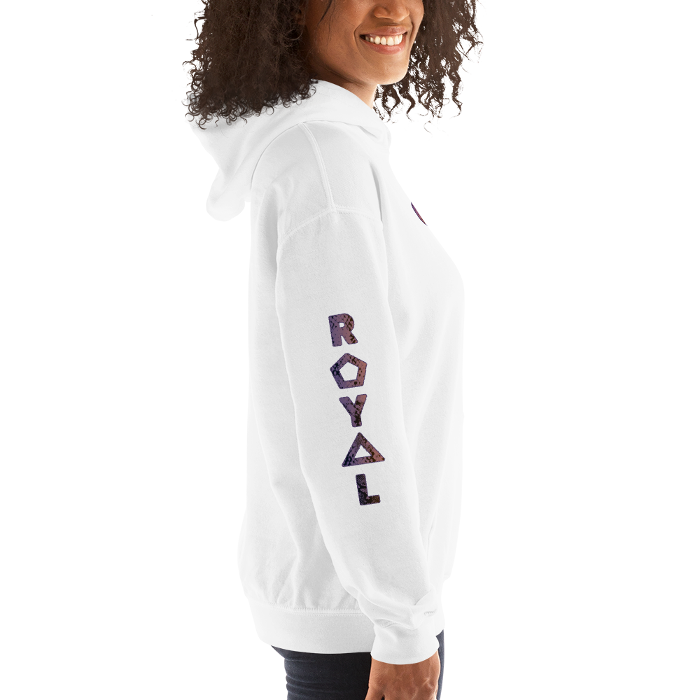 ROYAL. WEAR | HUMAN-IMAL QUEEN COBRA HOODIE PURPLE GRADIENT WH & SPORTS GREY VARIETY